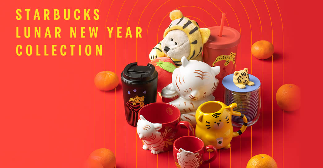 Featured image for Starbucks S'pore launching new 2022 Lunar New Year Collection from 5 Jan 2022
