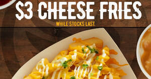 Featured image for Texas Chicken S’pore: $3 Cheese Fries at almost all outlets from 3 – 5 Jan 2022