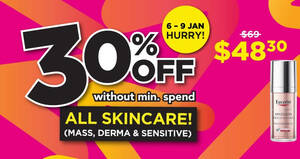 Featured image for Watsons 4-DAYS ONLY: 30% off all skincare – no min spend! Valid till 9 Jan 2022