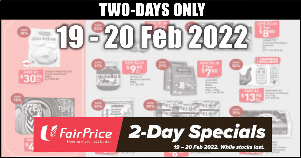 Featured image for FairPrice 2-Days 19 - 20 Feb Deals: Cornetto, Frozen Cod Steak, Kinohimitsu, Nutella, Kleenex, Loacker & more