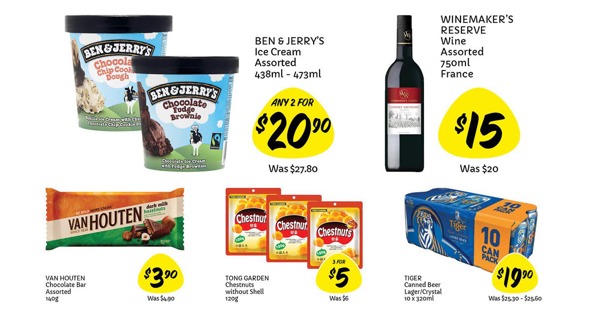 Featured image for Giant: 2-for-$20.90 Ben & Jerry's ice cream & more till 16 Feb 2022