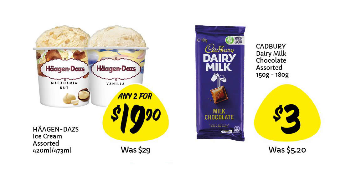 Featured image for Giant Weekly Deals: Haagen-Dazs 2-for-$19.90 (U.P. $29), $3 Cadbury Dairy Milk Chocolate & more till 23 Feb 2022