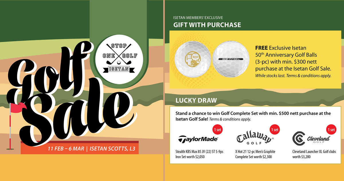 Featured image for Isetan Golf Sale at Shaw House from 11 Feb - 6 Mar 2022
