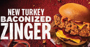 Featured image for KFC S’pore launches the “baconiest” burger yet – Turkey Baconized Zinger! From 10 Feb 2022