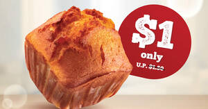 Featured image for Kenny Rogers Roasters will be offering $1 Signature Corn Muffin at all outlets on 20 Feb 2022