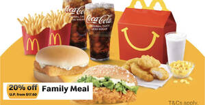 Featured image for McDonald’s S’pore: 20% off Family Meal deal till 6 March means you pay only S$14.08