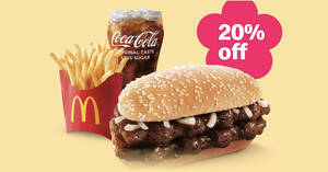 Featured image for McDonald’s S’pore: 20% off Prosperity Extra Value Meal (Single Beef/Chicken) till 10 Feb 2022