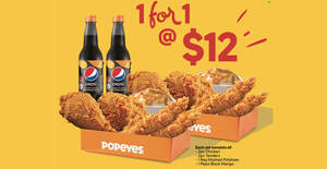 Featured image for Popeyes: From 9 – 11 February, enjoy 1 for 1 Opening Special Deal @ $12, only at Orchard Exchange outlet