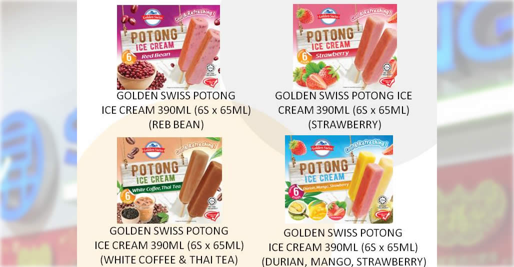 Featured image for Sheng Siong offering Buy-1-Get-1-Free selected Golden Swiss Potong Ice Cream till 13 Feb 2022