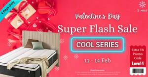 Featured image for (EXPIRED) Zinus: Up to 70% off Valentine’s Day Super Flash Sale (11 – 14 Feb 22)