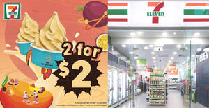 Featured image for 7-Eleven S’pore selling Mango Passionfruit Mr Softee at 2-for-$2 till Apr. 24, 2022