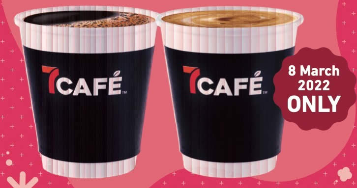 Featured image for 7-Eleven S'pore is giving out 50 cups of 7Café beverages per store on 8 Mar 2022