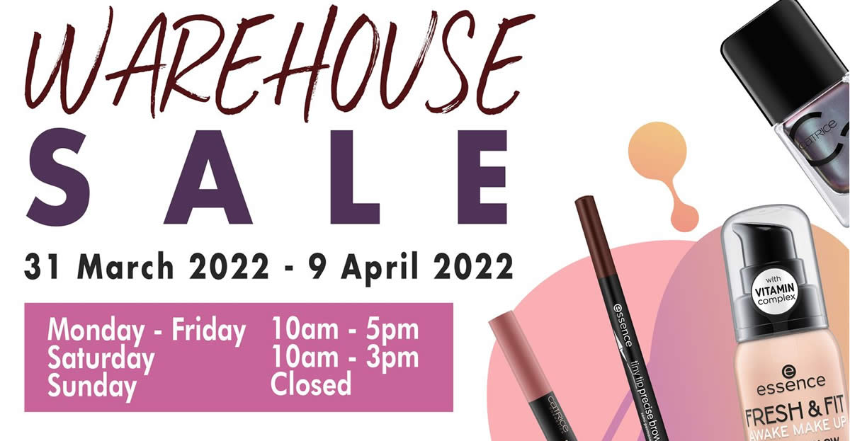 Featured image for Catrice & Essence up to 80% off warehouse sale from 31 Mar to 9 Apr 2022