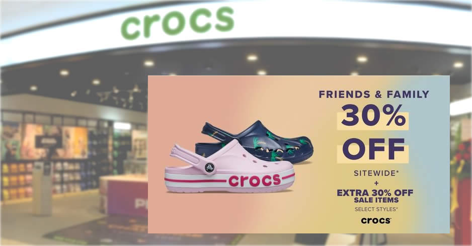 Featured image for Crocs S'pore is slashing 30% OFF almost everything online sitewide sale till March 10, 2022