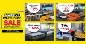 Featured image for Harvey Norman Massive Warehouse Sale from March 18 to 20 has over $6 million worth of products to clear