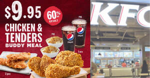 Featured image for (EXPIRED) KFC S’pore Chicken & Tenders Buddy Meal is going at only S$9.95 (60% off) from 21 Mar to 5 Apr 2022