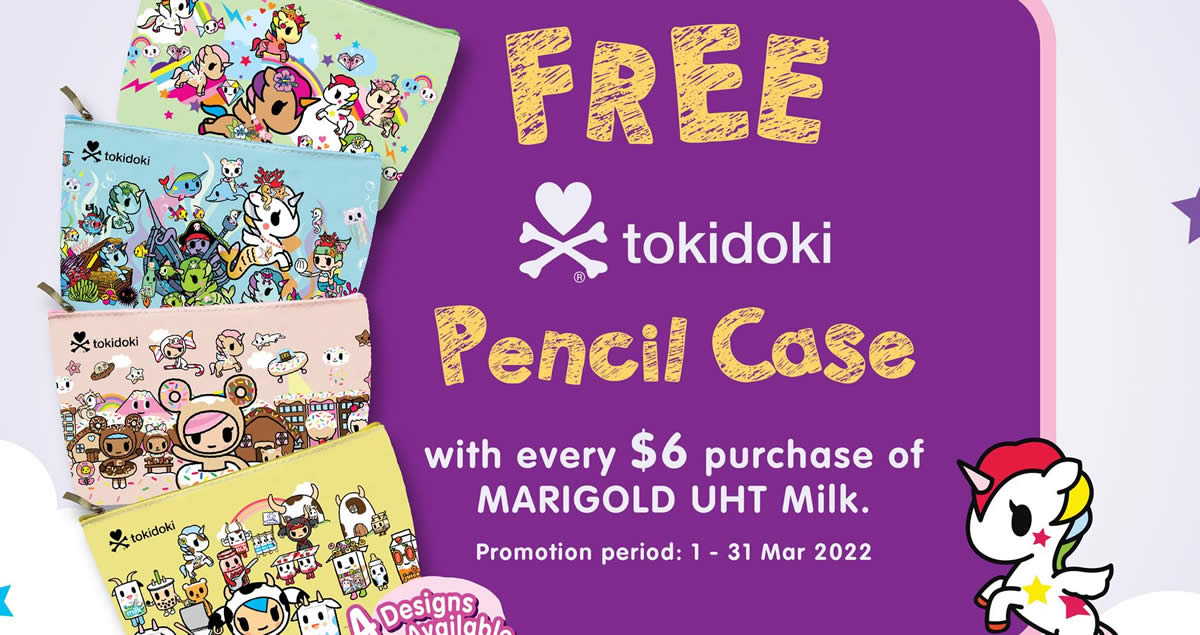 Featured image for MARIGOLD: Redeem limited edition tokidoki pencil case when you buy MARIGOLD UHT Milk till Mar. 31, 2022