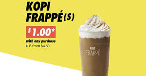 Featured image for McDonald’s is offering S$1 Kopi Frappe (S) with any purchase from 10 – 11 March 2022