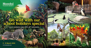 Featured image for 50% off admission to Singapore Zoo, Night Safari and Jurong Bird Park using this promo code till March 13, 2022