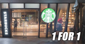 Featured image for Starbucks: Enjoy 1-for-1 treat on selected beverages all-day from June 28 – 30 at S’pore stores