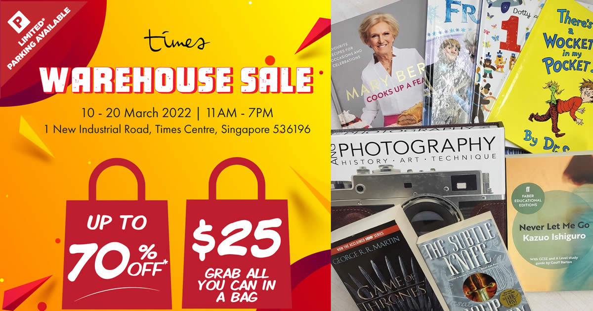 Featured image for Grab all you can in a bag at Times Warehouse sale from March 10 - 20, has thousands of products at up to 70% off