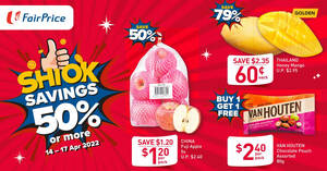 Featured image for $0.60 per sweet and delicious honey mango + other amazing deals only at FairPrice from 14 – 17 Apr 2022