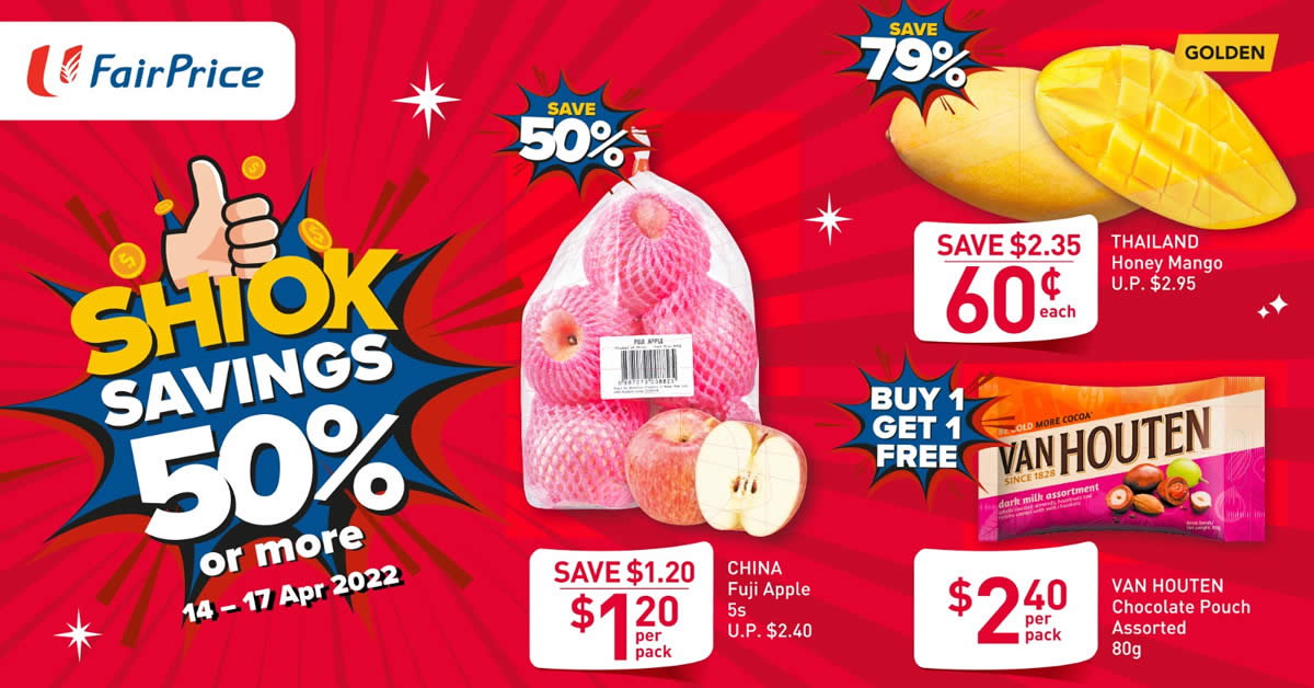 Featured image for $0.60 per sweet and delicious honey mango + other amazing deals only at FairPrice from 14 - 17 Apr 2022