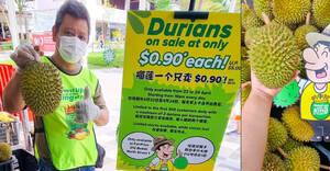 Featured image for $0.90 Durian at NTUC FairPrice (212 Bedok North Street 1) from 22 – 24 April 2022