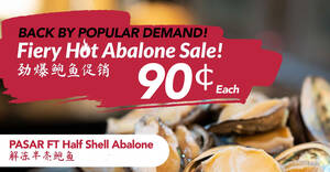 Featured image for FairPrice offering $0.90 per abalone in Fiery Hot Abalone Sale at over 70 outlets till 1 May 2022