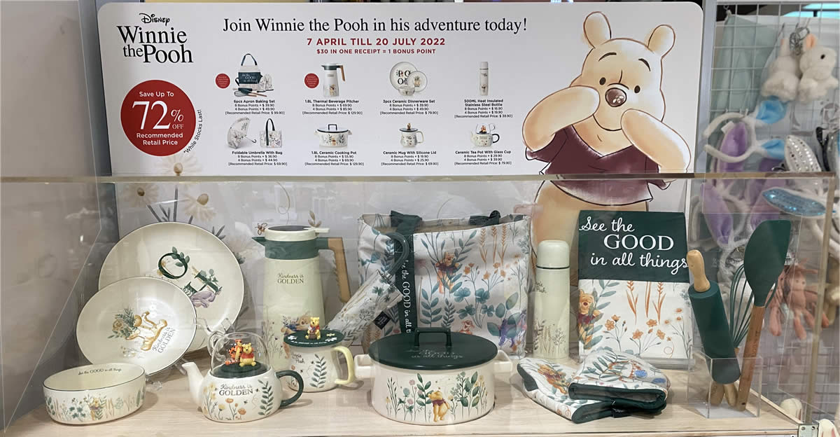 Featured image for Fairprice: Spend & redeem exclusive Disney Winnie the Pooh collection at up to 72% off till July 20, 2022
