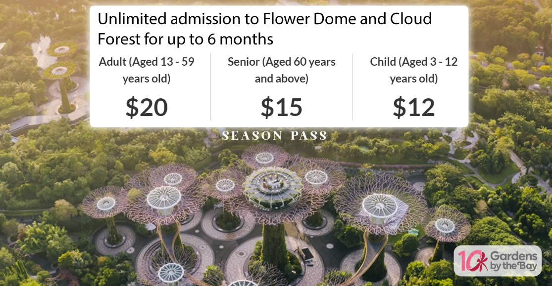 Featured image for S$20 Gardens by the Bay up to 6-mths Unlimited Visits pass 10th anniversary offer till 2 May 2022