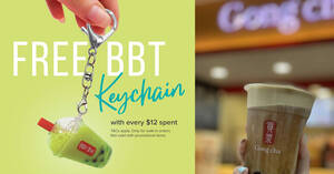 Featured image for Gong Cha S’pore: Free exclusive bubble tea keychain with every S$12 spent (From Apr. 11, 2022)