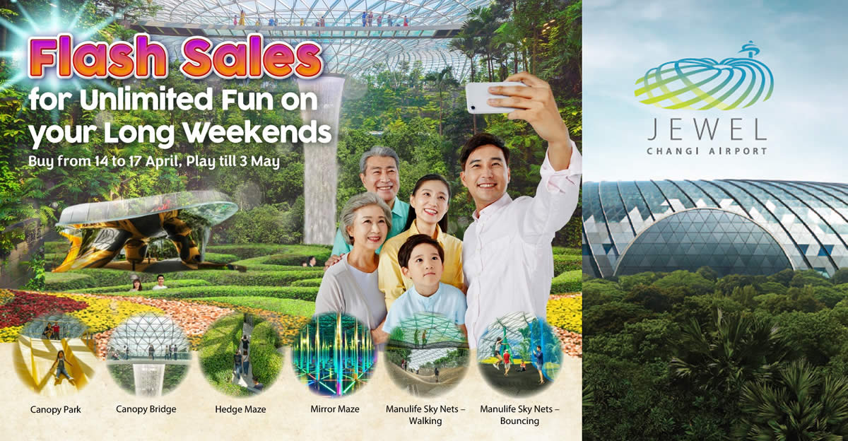 Featured image for Get unlimited visits to Jewel's Canopy Park and attractions till 3 May when you purchase a Bundle Package from 14 - 17 Apr