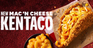 Featured image for KFC S’pore launches new KFC Mac ‘N Cheese Kentaco from 27 April 2022