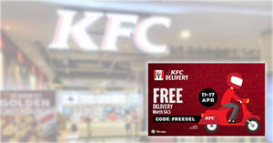 Featured image for KFC Delivery S’pore: Enjoy free delivery with this promo code valid till 17 April 2022
