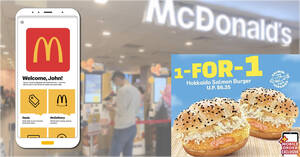 Featured image for McDonald’s App has a 1-for-1 Hokkaido Salmon Burger deal from Apr. 11 – 14, lets you save S$6.35