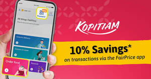 Featured image for NTUC & Link Members enjoy 10% savings at selected Kopitiam outlets via the FairPrice app from 29 April 2022