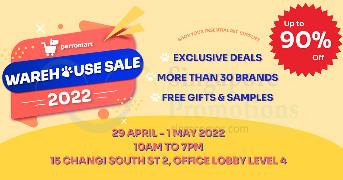 Featured image for Perromart Pets Care Essentials Warehouse Sale from 29 April - 1 May 2022