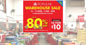 Featured image for Popular warehouse sale to return with discounts of up to 80% off from Apr. 13 – 17, 2022