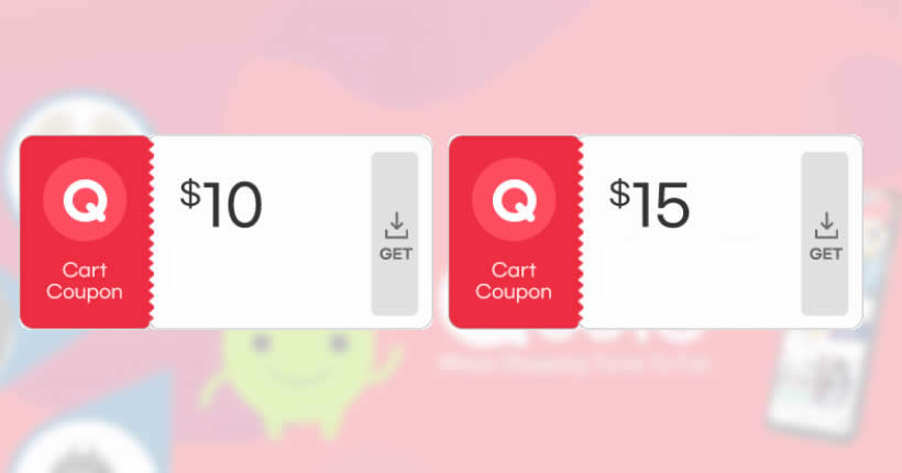 Featured image for Qoo10 S'pore is giving away free $10 and $15 cart coupons till 1 May 2022