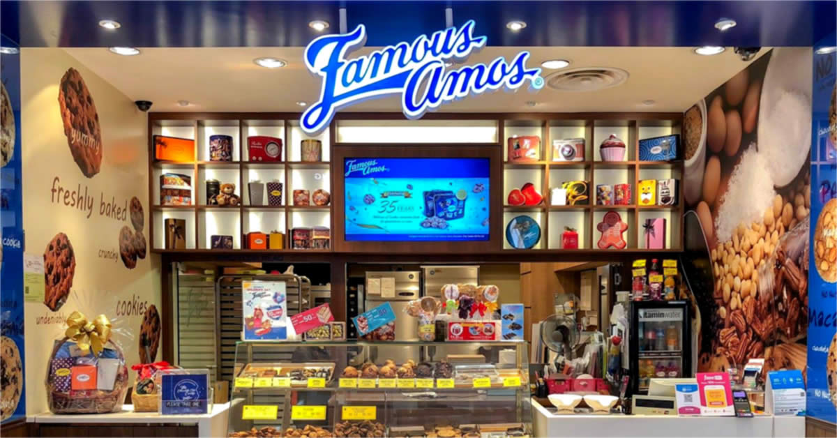 Featured image for Famous Amos S'pore selling 2 x 200g cookies at S$20.90 from 4 Jan 2024
