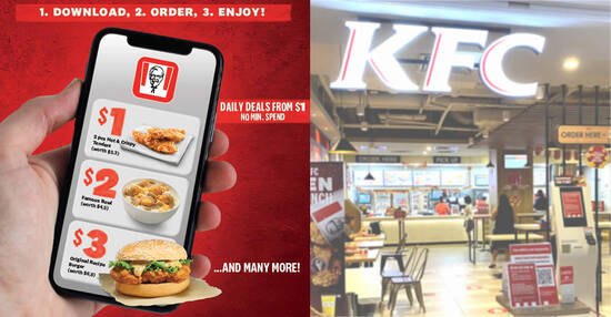 KFC S’pore App has deals starting from S$1 daily till June 21, 2022