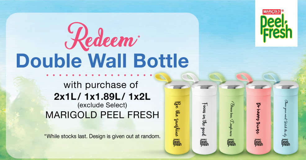 Featured image for Marigold: Redeem Double Wall Bottle when you purchase selected Marigold Peel Fresh products (From 10 May 2022)