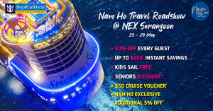 Featured image for Royal Caribbean x Nam Ho Travel Roadshow at NEX Serangoon till 29 May 2022
