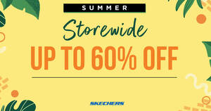 Featured image for Skechers S’pore offering up to 60% off storewide at online store till 31 May 2022