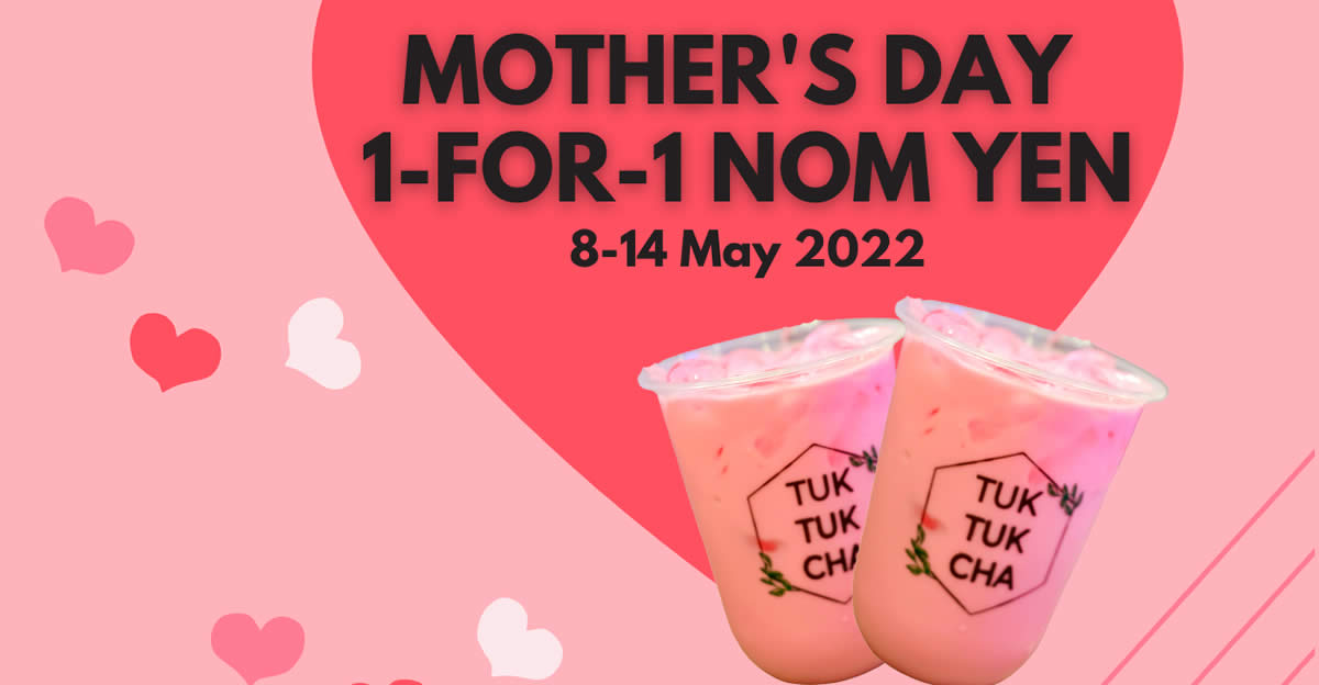 Featured image for Tuk Tuk Cha: 1-for-1 Nom Yen at only S$4.90 from 8 - 14 May 2022