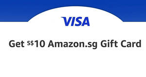 Featured image for Amazon.sg: Get a S$10 Gift Card when you spend min S$150 using Visa cards till 27 June 2022