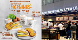 Featured image for Coffee Bean S’pore’s new Weekdays Breakfast Set costs S$5.95 per set when you buy two sets (From 6 June 2022)
