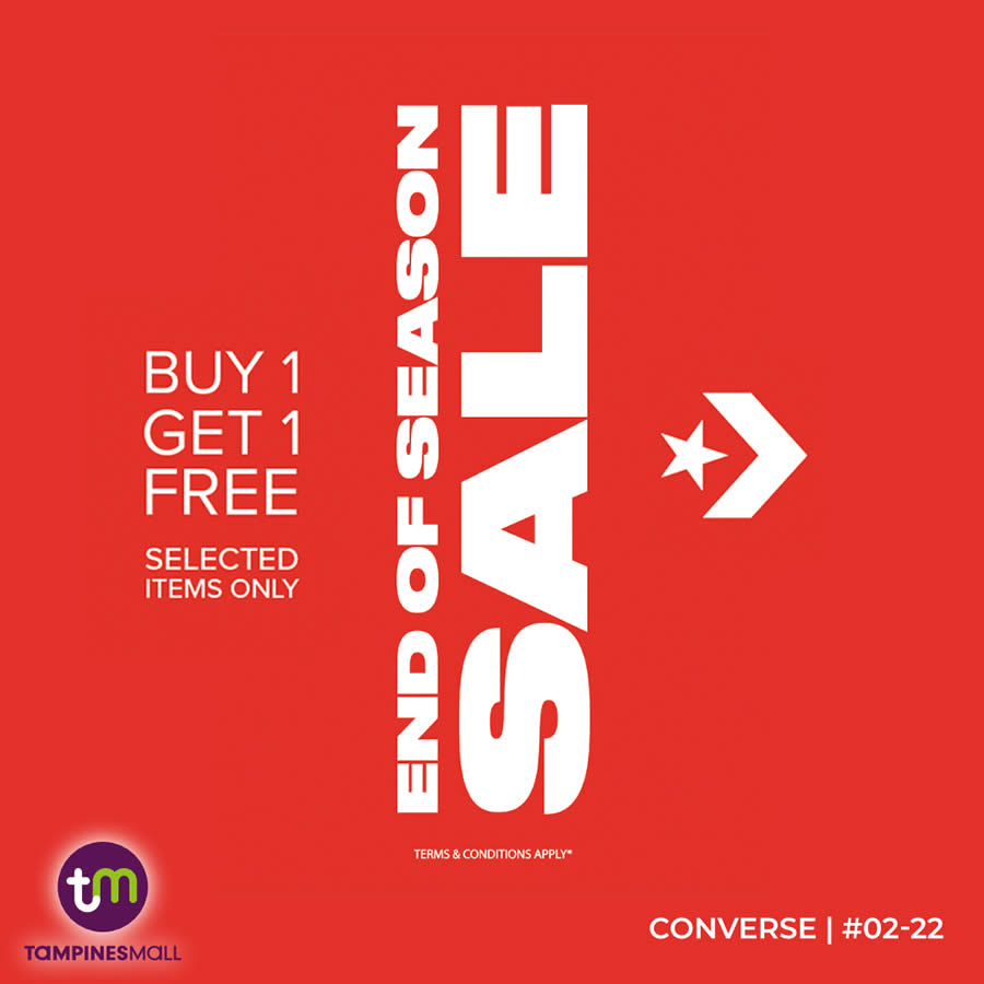 Lobang: Converse offering buy one pair of sneakers and get another FREE promotion at Tampines Mall outlet till 30 June 2022 - 11