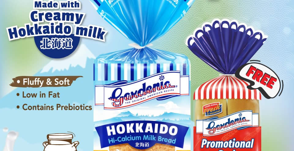 Featured image for Gardenia: Buy Hokkaido Hi-Calcium Milk Bread and get FREE pack of Gardenia Hot Dog Bun till 9 June 2022
